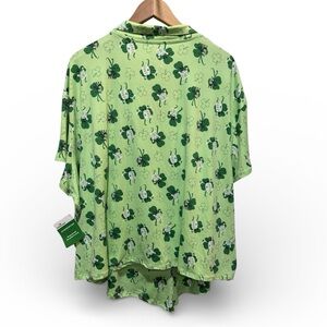 Plus Size 3X Women's Clover Print Pajama Short Set St Patrick’s Day NWT